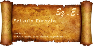 Szikula Eudoxia névjegykártya